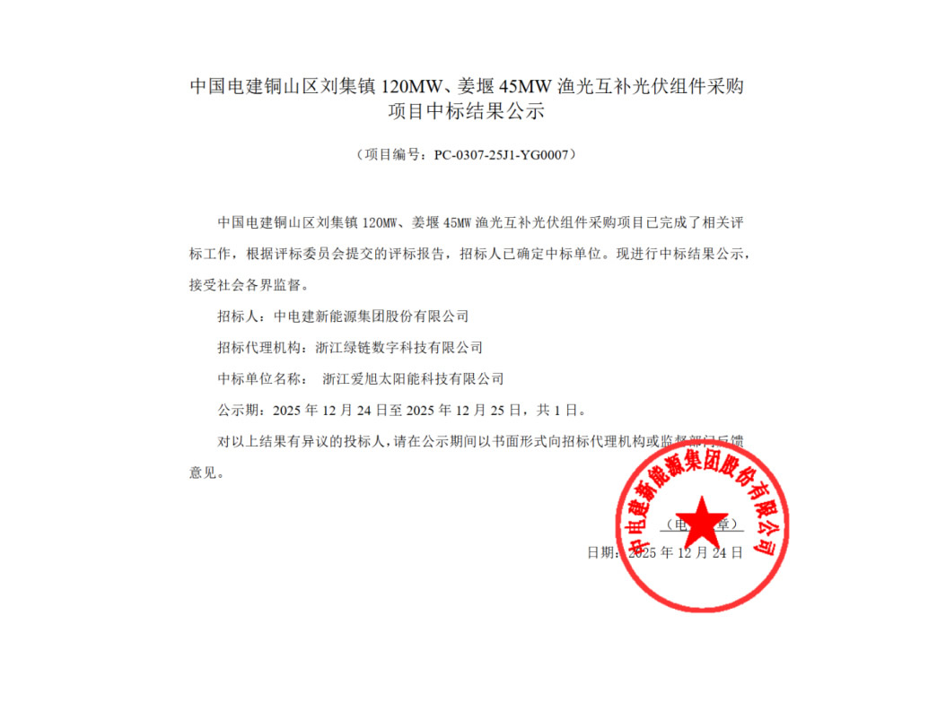 直流侧184MW！非凡国际ABC中标中国电建渔光互补项目
